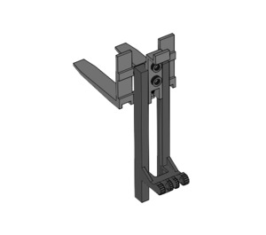 LEGO Noir Fourchette Lift avec Fourchette Assembly (46564)