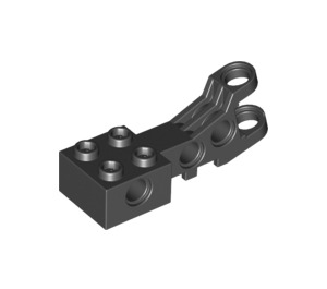 LEGO Schwarz Gabel Pivot (2904)