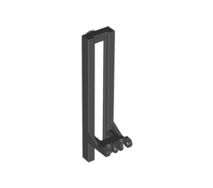 LEGO Nero Forklift Rails 2 x 3 x 7.6 con porta-cintura in gomma