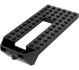 LEGO Zwart Voorkant met Licht 14 x 6 x 2 1/3 (32085)