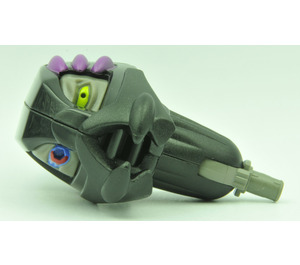 LEGO Black Galidor Head Gorm with Dark Gray Face, Lime and Red/Blue Eyes, and Dark Gray Pin (41398)