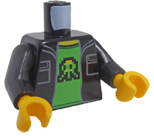 LEGO Schwarz Gamer Kid Minifig Torso (973 / 76382)