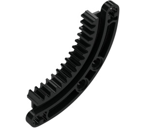 LEGO Black Gear Rack 6 x 6 Quarter Circle (78442)