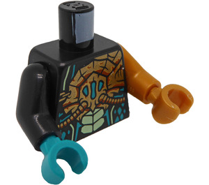 LEGO Zwart Glutinous Torso (973 / 76382)