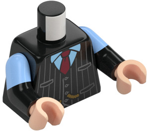 LEGO Black Goblin Banker Minifig Torso (973 / 78568)