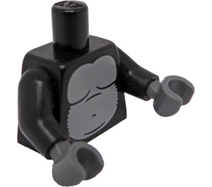 LEGO Sort Gorilla Dragt Guy Torso (973 / 88585)