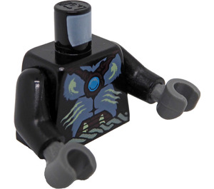LEGO Schwarz Gorzan mit Dark Brown Heavy Armour und Chi Torso (76382 / 88585)