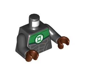 LEGO Black Green Lantern - John Stewart Minifig Torso (973 / 76382)