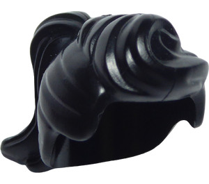 LEGO Noir Cheveux avec Curls et Queue de cheval (13785 / 86220)