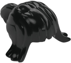 LEGO Noir Cheveux avec Longue Côté Frange et Queue de cheval (32967)