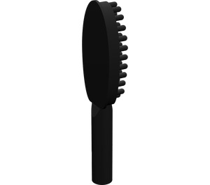 LEGO Schwarz Hairbrush mit kurzem Griff (10mm) (3852)