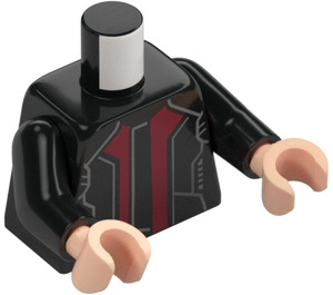 LEGO Noir Hawkeye avec Rouge Foncé et Quiver Minifigurine Torse (973)