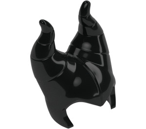 LEGO Black Head Cover with Large Curved Horns (Hard Plastic) (75869)