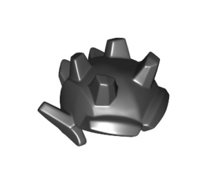LEGO Schwarz Kopf oben mit Spikes und Ohren (27170)