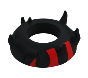 LEGO Black Head Top with Zabrak Horns with Darth Maul Pattern (12168 / 95747)