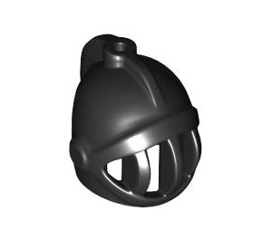 LEGO Zwart Helm met Gezicht Rooster (4503 / 15569)