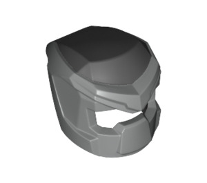 LEGO Black Helmet with Open Visor with Metallic Silver (25371)
