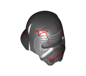 LEGO Noir Casque avec Rouge Scratches (63816)