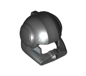 LEGO Schwarz Helm mit Rund Ear Pads mit Sand Blau und Mittelblau Markierungen (94203)