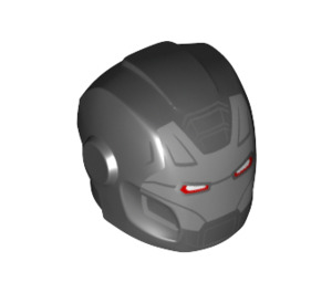 LEGO Schwarz Helm mit Glatt Vorderseite mit War Machine Maske (28631 / 68109)