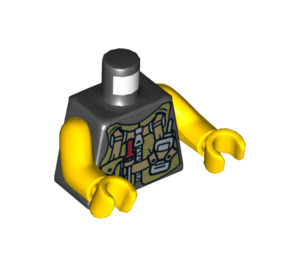 LEGO Black Hero, Driver / Mechanic with Utility Vest Torso (973 / 76382)