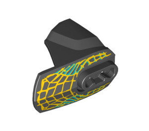 LEGO Noir Hero Factory Armor avec Douille à rotule Taille 4 avec Jaune Scales (14533 / 16679)