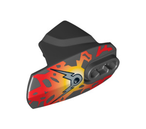LEGO Noir Hero Factory Armor avec Douille à rotule Taille 5 avec Flames et Feu (90639 / 93299)