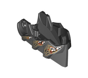 LEGO Black Hero Factory Beast Head with Red Eyes (15359 / 17657)