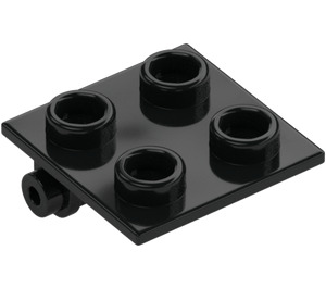 LEGO Zwart Scharnier 2 x 2 Top (6134)