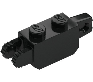 LEGO Black Hinge Brick 1 x 2 Vertical Locking Double (30386 / 39893)