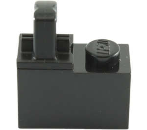 LEGO Noir Charnière Brique 1 x 2 avec 1 Finger (76385)