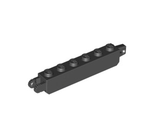 LEGO Black Hinge Brick 1 x 6 Locking Double (30388 / 53914)