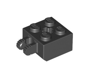 LEGO Zwart Scharnier Steen 2 x 2 Vergrendelings met Axlehole en Dual Finger (40902 / 53029)