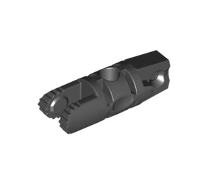LEGO Black Hinge Cylinder 1 x 3 Locking with 1 Stub and 2 Stubs On Ends (with Hole) (30554 / 54662)