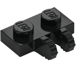 LEGO Black Hinge Plate 1 x 2 Locking with Dual Fingers (50340 / 60471)