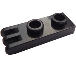 LEGO Black Hinge Plate 1 x 2 with 3 fingers and Hollow Studs (4275)