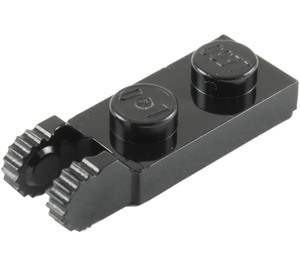 LEGO Black Hinge Plate 1 x 2 with Locking Fingers with Groove (44302)