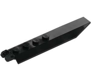 LEGO Black Hinge Plate 1 x 8 with Angled Side Extensions (Round Plate Underneath) (14137 / 30407)