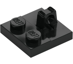 LEGO Černá Závěs Deska 2 x 2 s 1 Zamykání Finger na Horní (53968 / 92582)