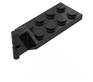 LEGO Noir Charnière assiette 2 x 4 avec Articulated Joint - Male (3639)