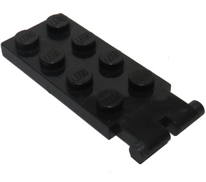 LEGO Schwarz Scharnier Platte 2 x 4 mit Baggerschaufel Halter (3315)