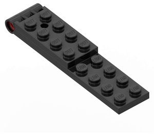 LEGO Svart Hengsel Plate 2 x 8 Ben Assembly (3324 / 73404)