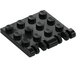 LEGO Black Hinge Plate 4 x 4 Locking (44570 / 50337)