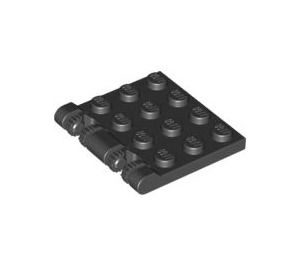 LEGO Black Hinge Plate 4 x 4 Locking (44570 / 50337)