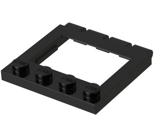 LEGO Black Hinge Plate 4 x 4 Sunroof (2349)