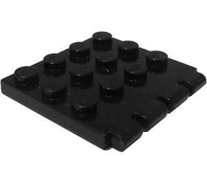 LEGO Zwart Scharnier Plaat 4 x 4 Voertuig Dak (4213 / 30001)