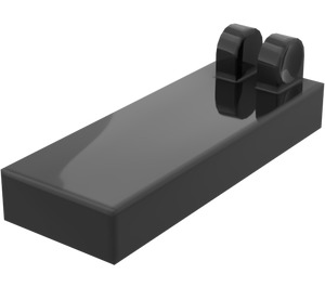 LEGO Svart Hengsel Tile 1 x 2 med 2 Stumper (4531)