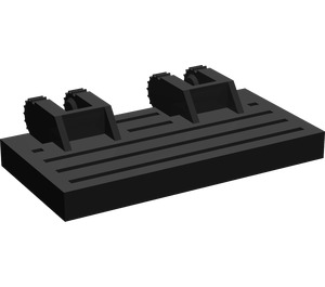 LEGO Black Hinge Train Gate 2 x 4 Locking Dual 2 Stubs with Rear Reinforcements (44569 / 52526)
