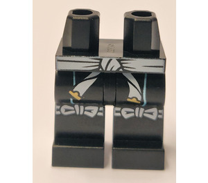 LEGO Schwarz Hüften und Beine mit Weiß Sash und Bows (3815 / 71211)