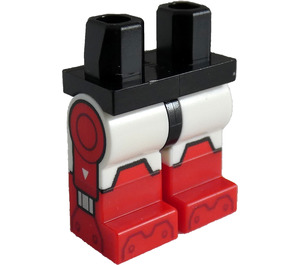 LEGO Black Hips and White Legs with Red (73200)